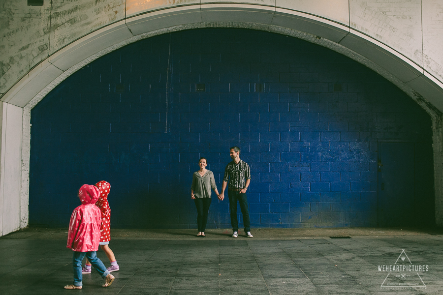 London Southbank Engagement Shoot, Couple under the arch