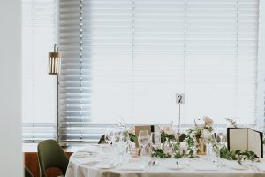 Wedding decoration at Skylon. Royal Festival Hall.