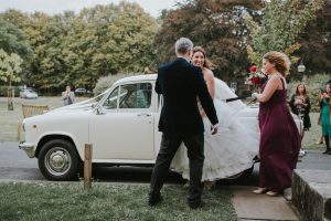 Bride and groom leaving the the Asylum Chapel in Peckham.