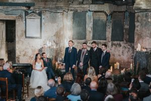 Wedding ceremony at the Asylum Chapel in London.