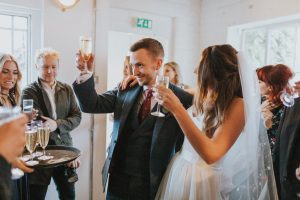 Bride and Groom at One Friendly Place London.