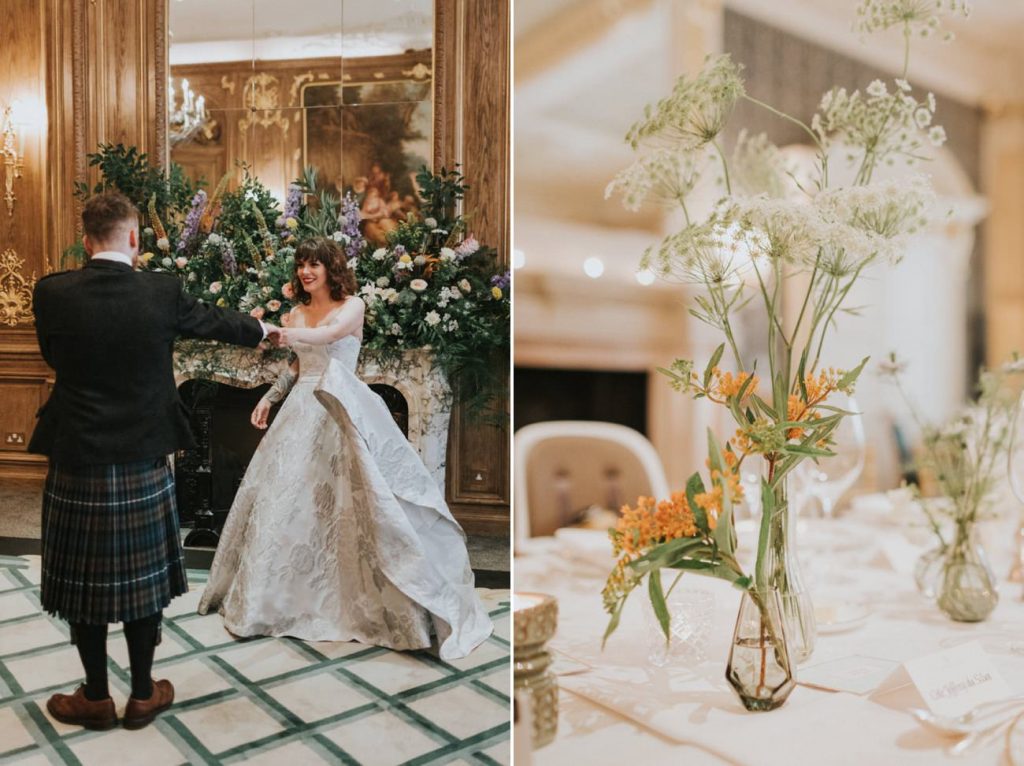 flowers with geometric vases