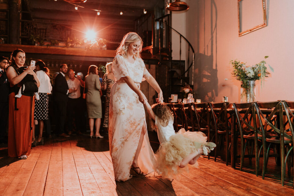 Spinning Flower girl-Clapton Country Club Wedding Photographer_The Department of Life Wedding