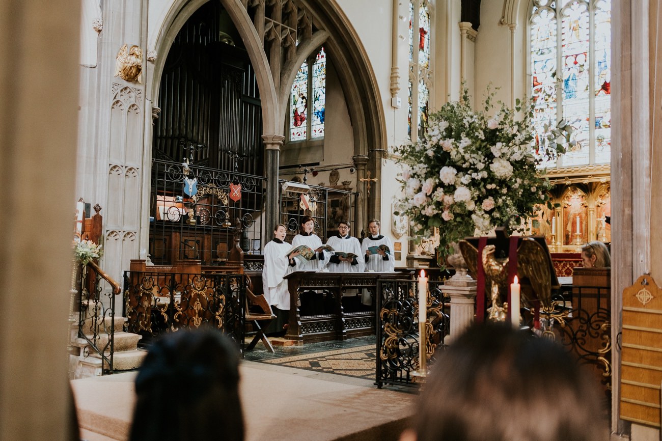 Church Choir sing at wedding